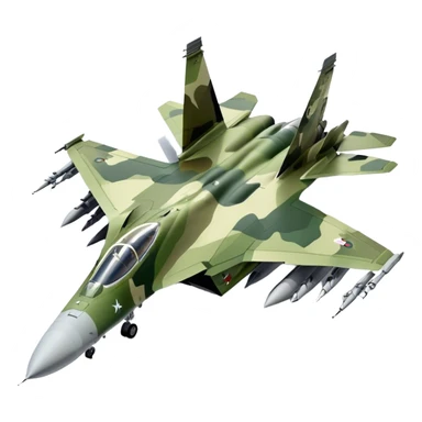 SU-35 Jet - Sukhoi (Model Year: 2020) (Iconic colour: Camouflage green) sticker