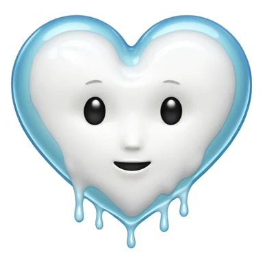 white heart slime (no face) sticker