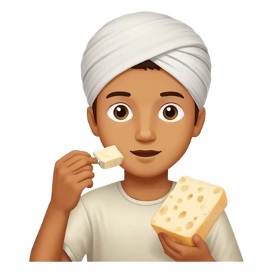 boy eating paneer sticker