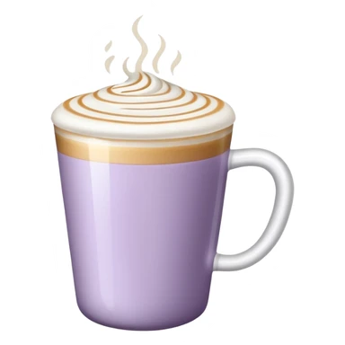 Pale purple a cup coffe Latte  sticker