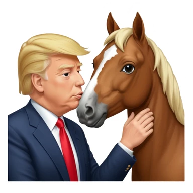Donald trump and Jeffery Epstein kissing a horse named bubba sticker