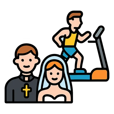 the pastor marry sportsman and thredmill sticker
