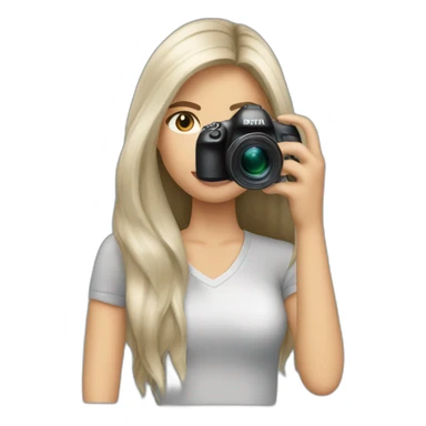 female-photographer-taking-a-picture-light-skinned-long-hair-grey-eyes sticker