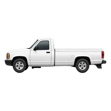 White 1994 single cab long box sticker