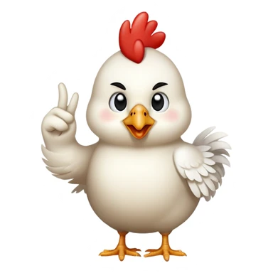 A chicken making the middle finger  sticker