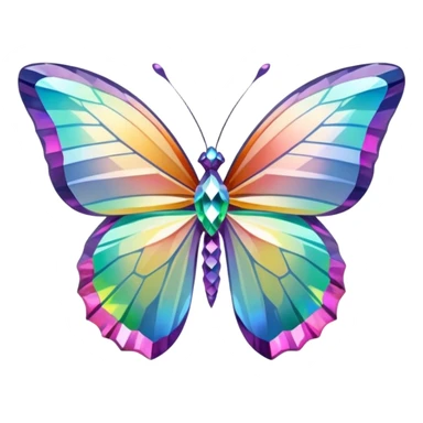 butterfly shaped 56-carat iridescent diamond sticker