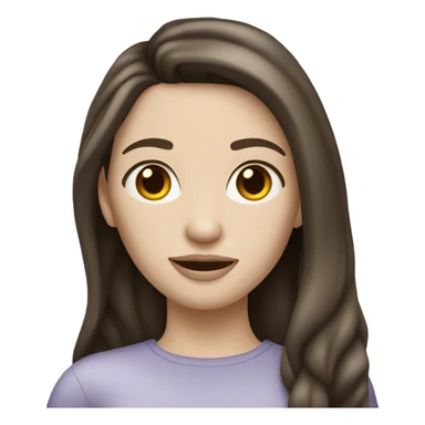 Brunette pale skin woman sticker