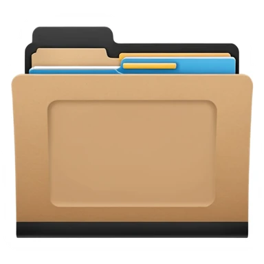 a black top tab file folder sticker