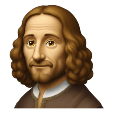 Léonard de Vinci qui peint la joconde sticker
