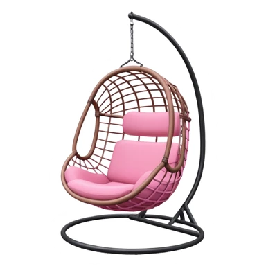 modern pink hanging chair sticker