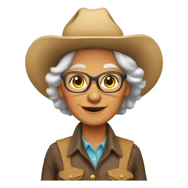 Coastal cowgirl grandma sticker