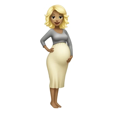 blonde pregnant woman at the Christmas tree sticker