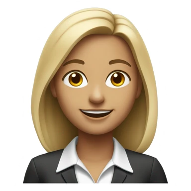 smiling girl in corporate setting sticker