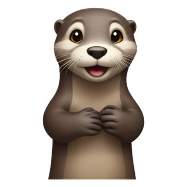 otter asking for hugs sticker
