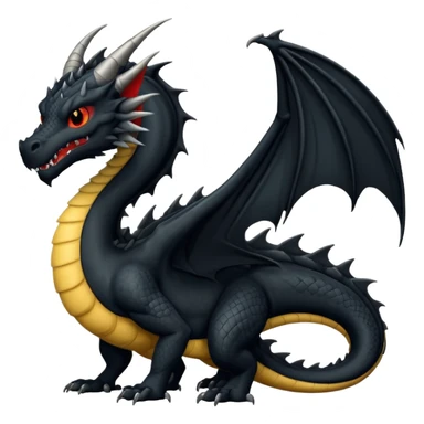 Un dragón negro furia sticker