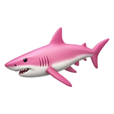 Pink shark sticker