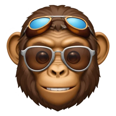 ape with sunglases sticker