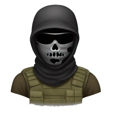 soldier with a  skull balaclava  sticker