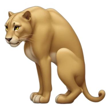 The panther bends its back sticker