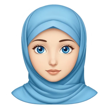Turkish beautiful finish Konya girl blue eyes with hijab dress and ramadan background  sticker