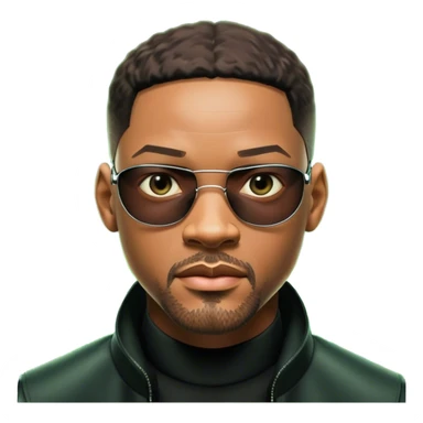 photorealistic will smith neo character matrix sticker