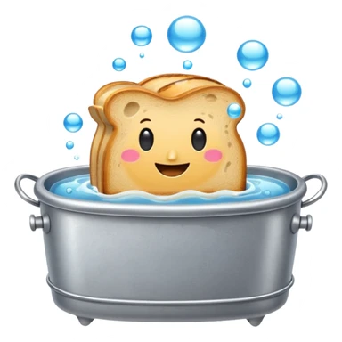 Happy toaster in a washtub  sticker