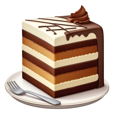 cake with a bite taken out of it, showing the inside layers sticker