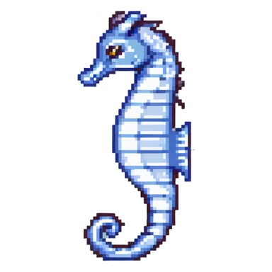 blue seahorse sticker