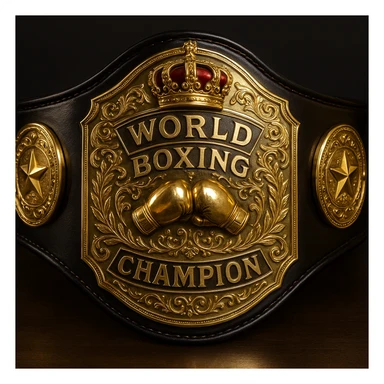 boxing champion belt, shiny and detailed sticker