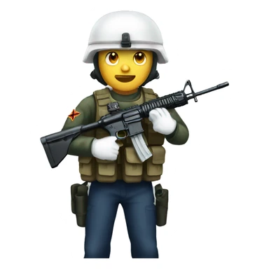 White marine with m16 sticker