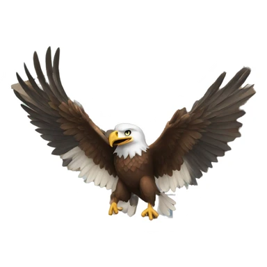 Eagle landing on a house sticker