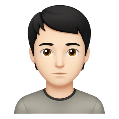 Joven blanco de buena parecencia cabello negro sticker