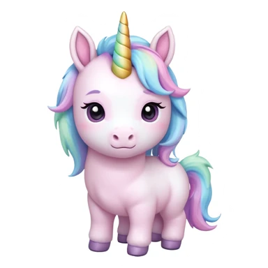 baby unicorn, chibi full body sticker