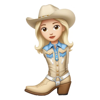white cowgirl boots sticker