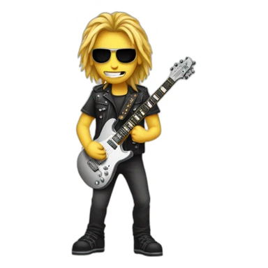 Heavy Metal Guitar Player sticker
