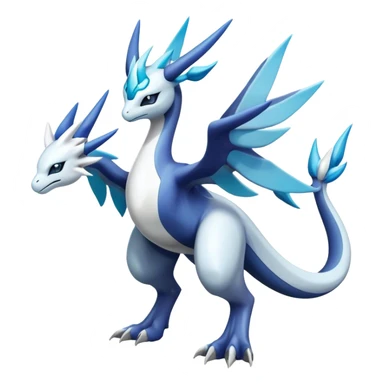 Futuristic lugia-dialga-suicune-Glaceon-hybrid, full body sticker