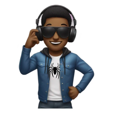 spiderman dj sticker