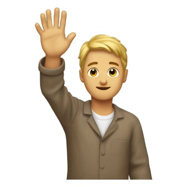 someone raising their right hand with their left across their chest sticker