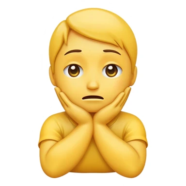 crying emoji with arms crossed hands around neck sticker