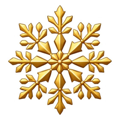 Gold snowflake sticker