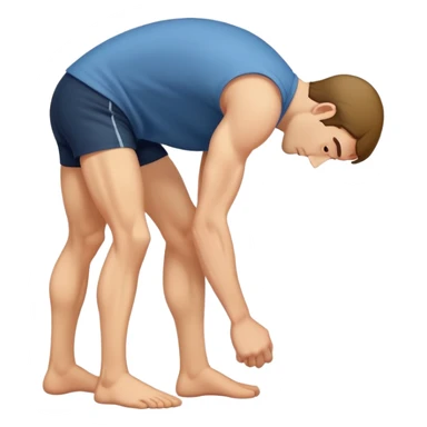 Man bending over sticker