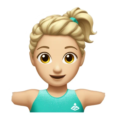 summer olympics girl beam gymnastics sticker