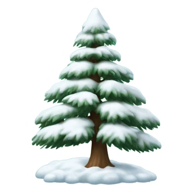 Snowy pine tree sticker