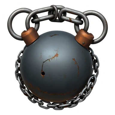 Ball and chain sticker