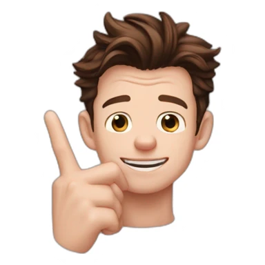 Middle finger Tom holland sticker