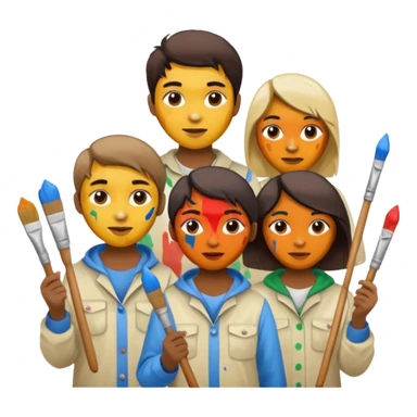 Painters with Paint Stained Faces sticker