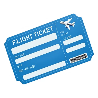 flight ticket sticker