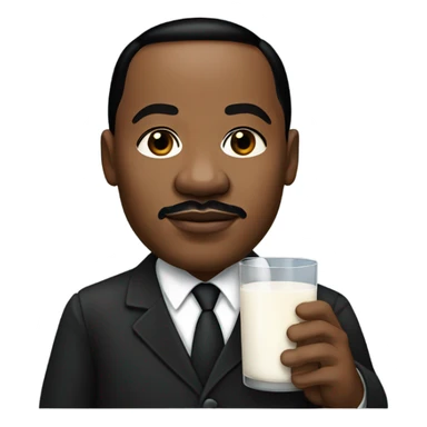Martin Luther king with milk sticker