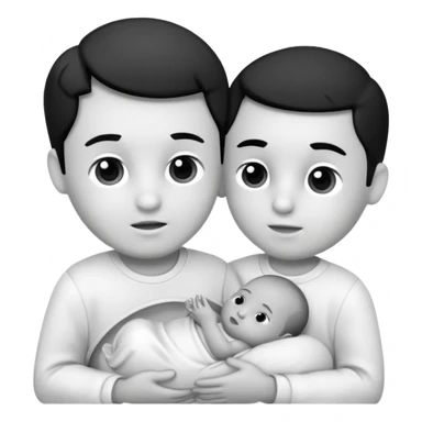 Newborn B&W with male sticker
