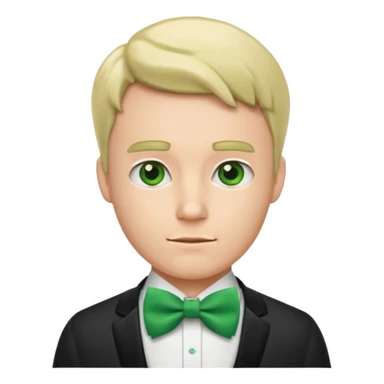 guy with green bow tie sticker